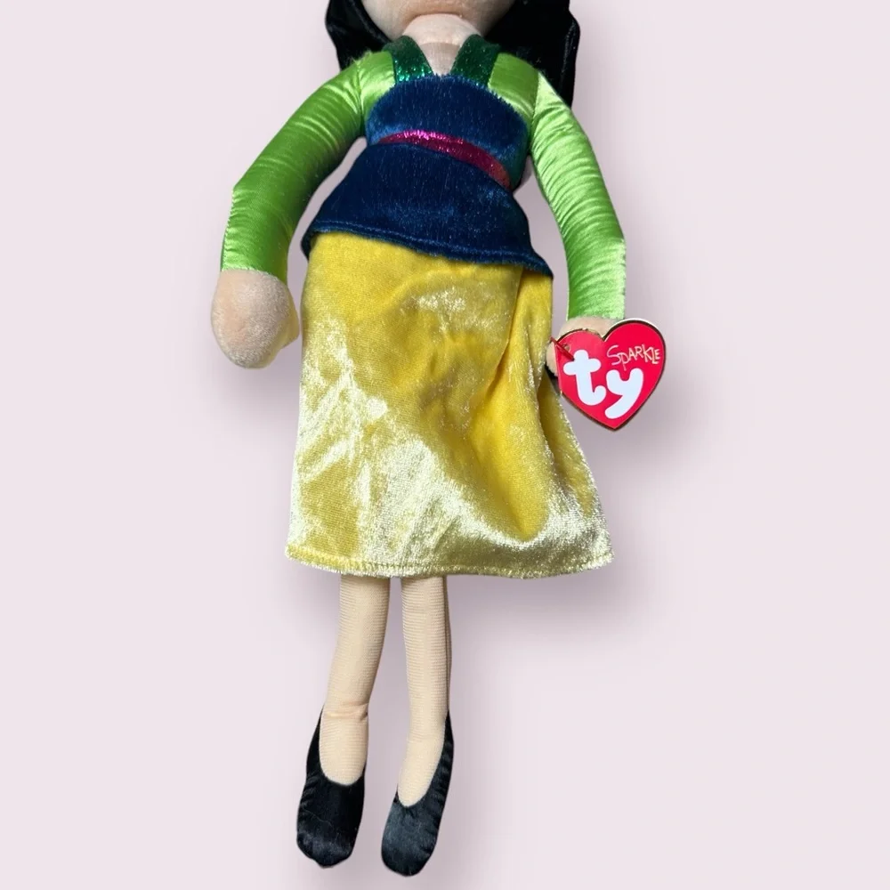 NWT Disney’s Mulan Ty Beanie Baby Sparkle Doll Stuffed Animal Toy